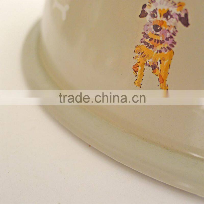 Carbon Steel with Powder Coated Food/Water Serving Cat Feed Pet Bowl