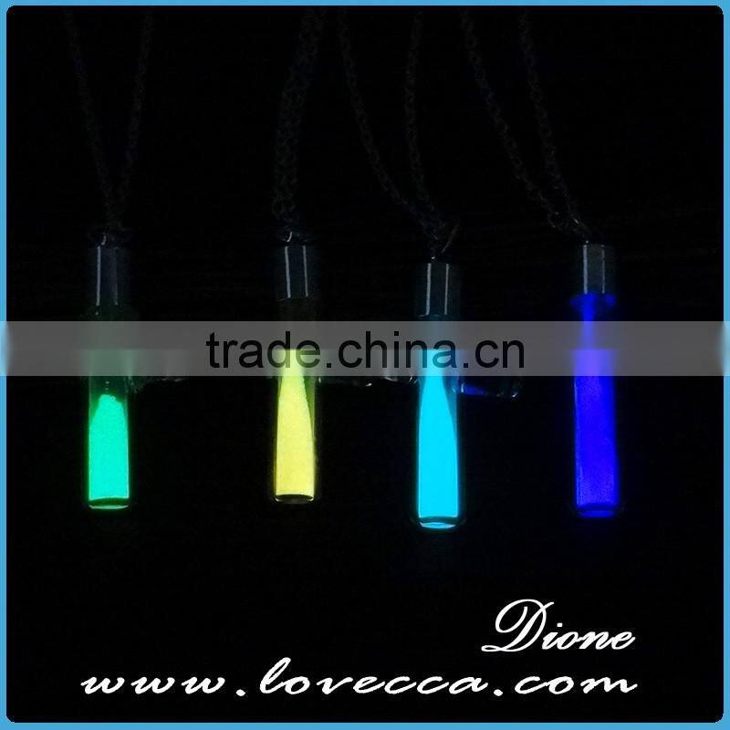 Moon yellow green luminous pendant necklace glow in the dark glowing neckalce