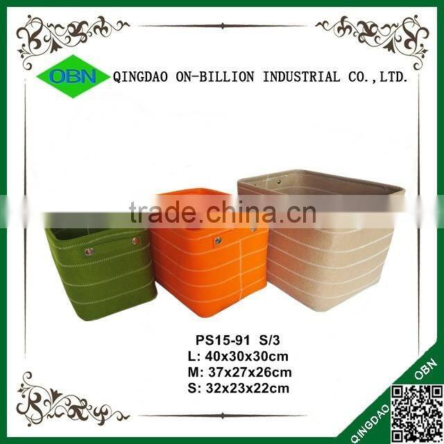 Wholesale woven decorative fancy colored felt storage boxes