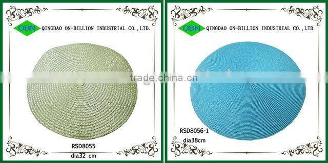 Wholesale colored woven round placemats rope coaster