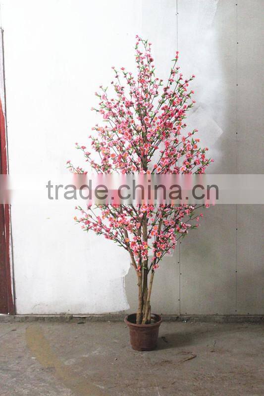 SJZJN 309 Hot Sale Artificial Peach Flower Tree/ Peach Tree /Peach Blossoms