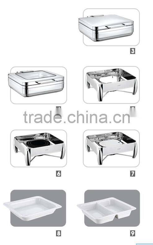 Chafing Dish Price/4L GN1/2 Stainless Steel Kitchen Equipment Electric Chafing Dish Price