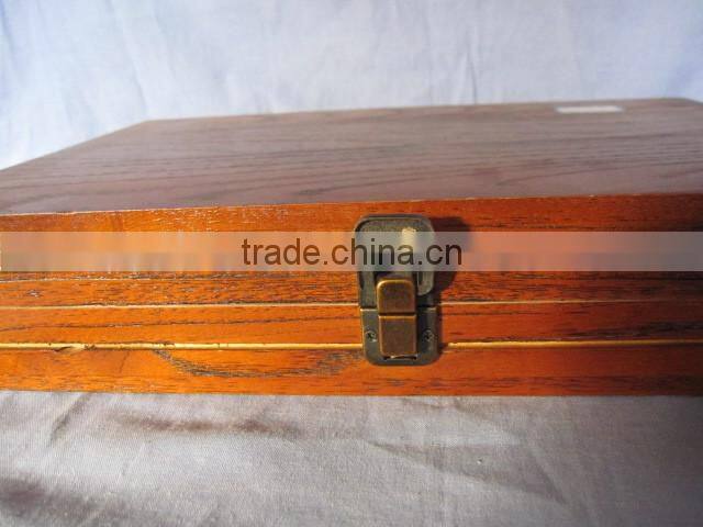 wooden box with antique latch
