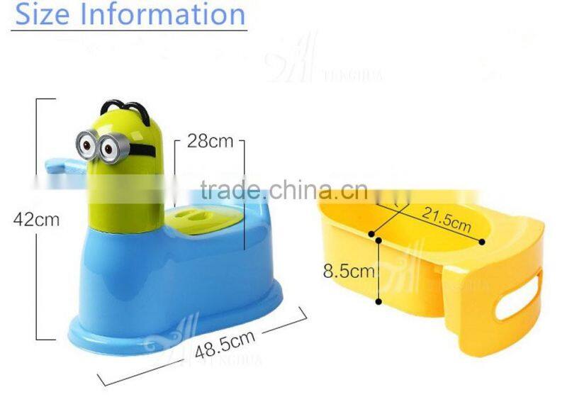 Minions Shape Baby Potty Chair Eco-friendly Feature With Portable