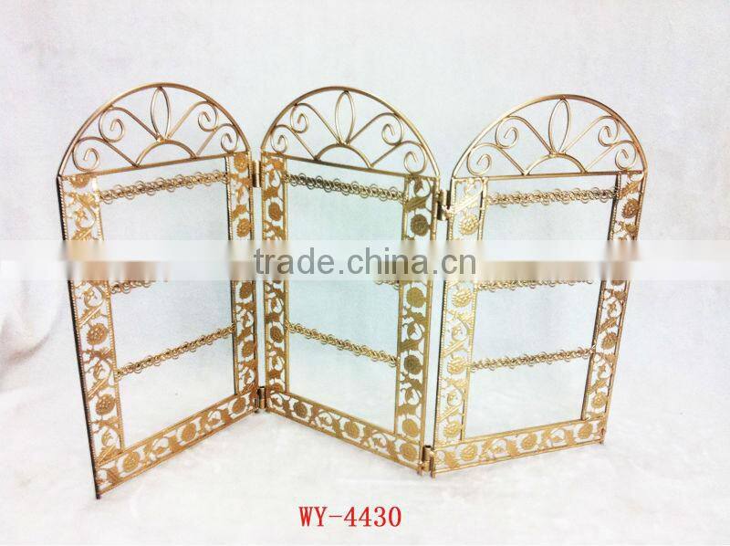 folding screen metal jewelry display