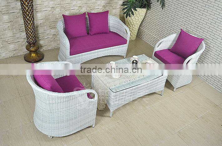 Outdoor garden rattan furniture sofa sets PE rattan furniture(BF10-R112)
