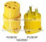 male and female power industrial plug & socket outlet