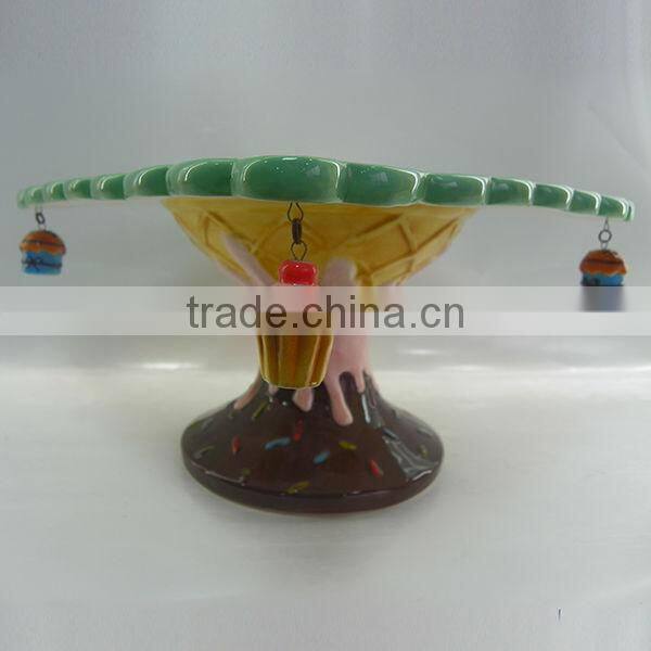 Dolomite craft delicious ceramic cake plate for birthday