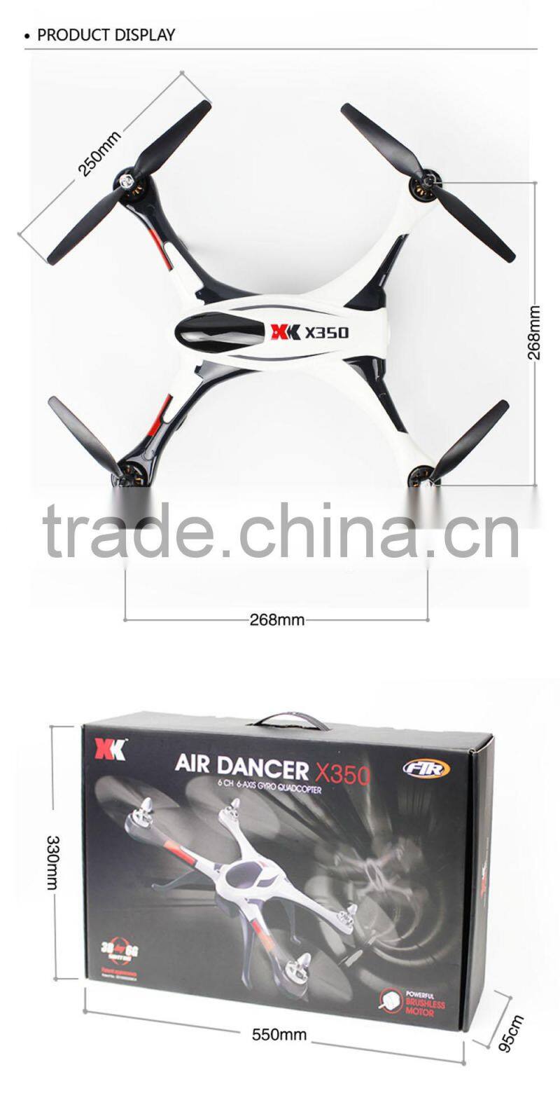 4CH XK X350 3D STUNT FPV RC Quadcopter Toy Helicopter Motor, Air Drone Dancer Quadcopter for Sale