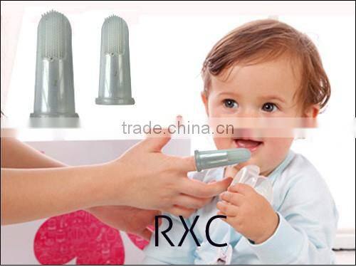 Fashion Baby Items Children Teeth Clear Massage Soft Silicone Baby Finger Toothbrush