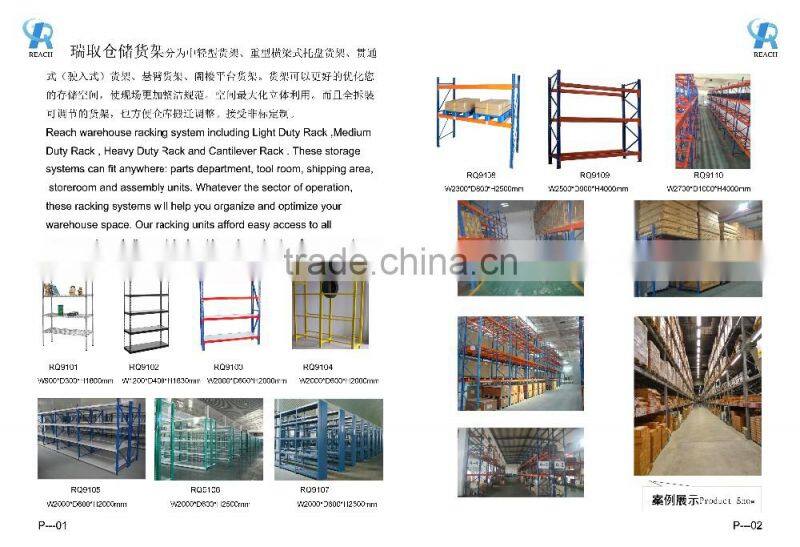 Industrial warehouse storage steel double deep beam pallet rack