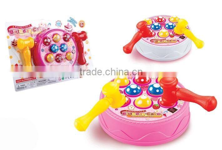 Cartoon style plastic hammer toy for baby with EN71