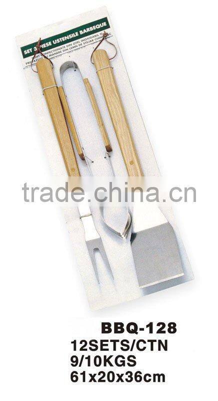 BBQ-128 3pcs Barbecue Tools Set Factory in Yangjiang