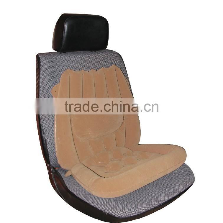 Cheap Price Convenient Quality Flocking Inflatable Cushion , Airplane Car Travel Cushion