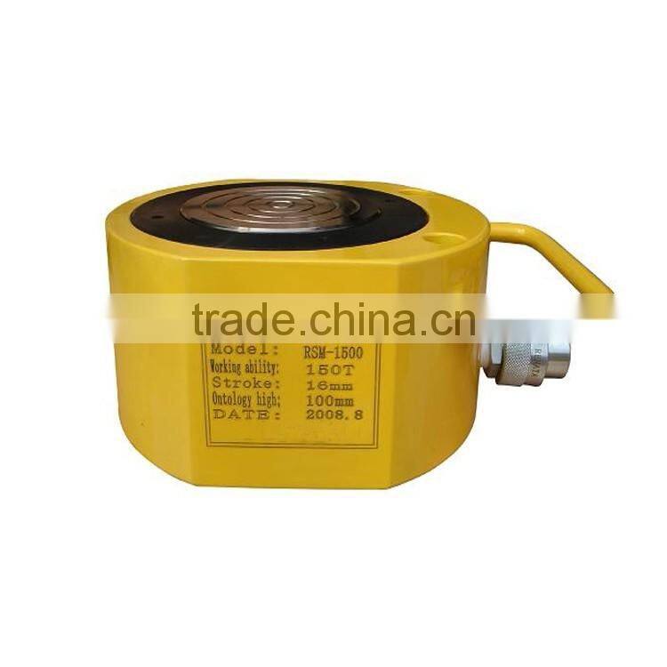 High tonnage single acting flat short hydraulic jack
