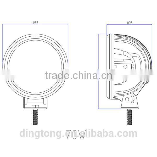 70w round led off road light for atv,truck ,4x4 off road used