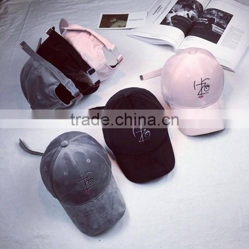 Velvet Fabric Sport Style Baseball Cap And Fashion Hat