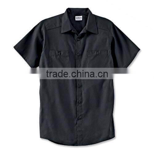 100% cotton work shirts uniform wholesale Short Sleeve Workwear shirts