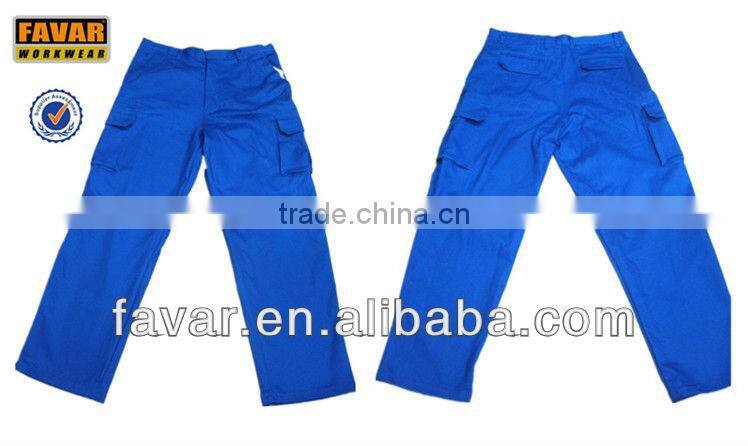 men's cargo pants with flame resistant cotton royal blue
