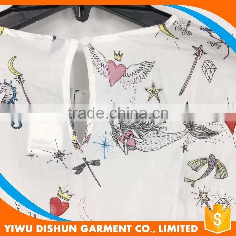 Best Price Latest Design Fancy Saree Flower Print Chiffon Blouse