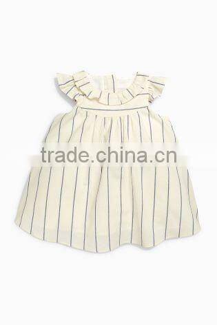 Kids clothes stripe romper hot selling cotton baby girls ruffle boutique clothes sets fancy wholesale baby clothes