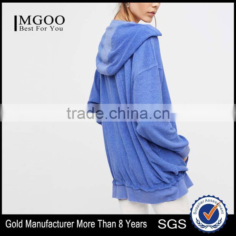 Fashion Front pocket oversized hoodies long sleeves with ribbed band custom hoodies