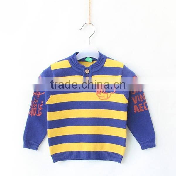 Knitted striped sweaters kids print winter pullover