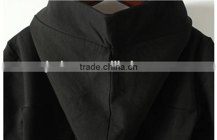 high quality custom 100% cotton men's short sleeve blank black wizard hoodie