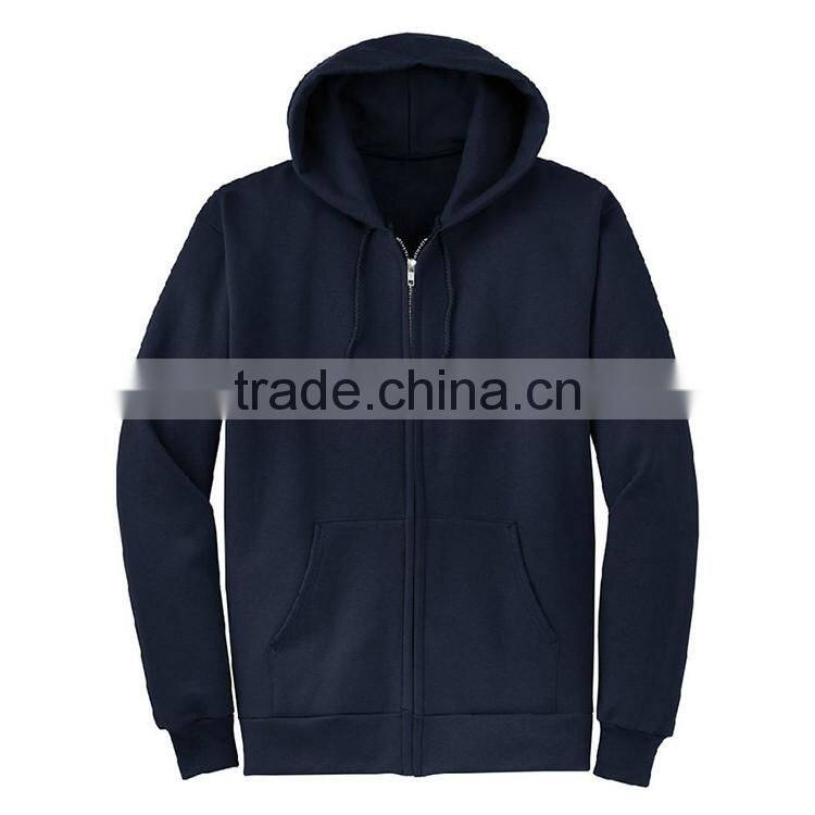 Wholesale Price Custom Label Design Bulk Man Plain Polyester Cotton Fleece Zip Up Hoodie