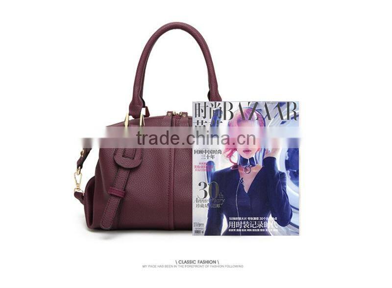 China Leather Handbag Wholesale Price Quality Leather Boston Bag Women Tote Bag Handbags