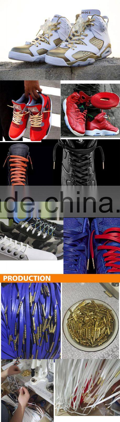 Metal Aglets Leather Sheepskin Shoelaces for Mens Fashion Plimsolls - Premium Reinforced Genuine Sheepskin Leather Laces