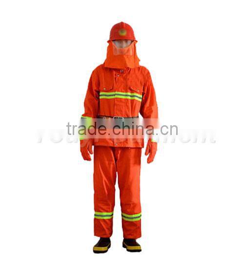 cheap china factory 35%cotton65%polyester fire fighting uniform