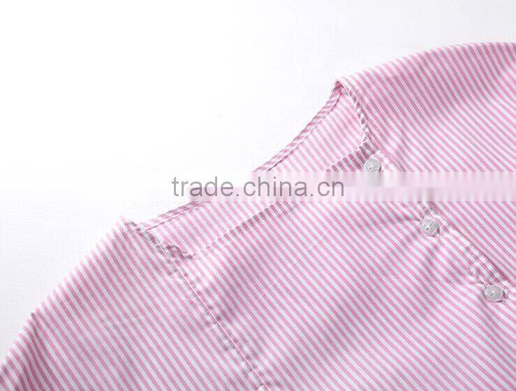 2017 summer hot sale Fashion Style stripe women cool cotton shirt top