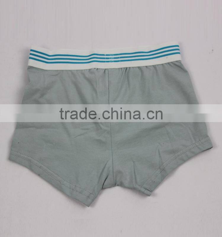 Best selling grey cotton boxer children sex underwear made in zhejiang