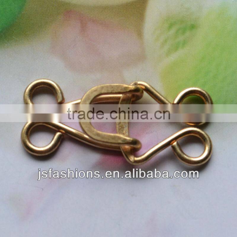 Fashion 16# golden color hook and eye in apparel decorative