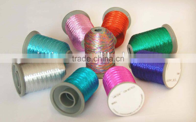 M type shiny metal thread fabric for clothes with good quality