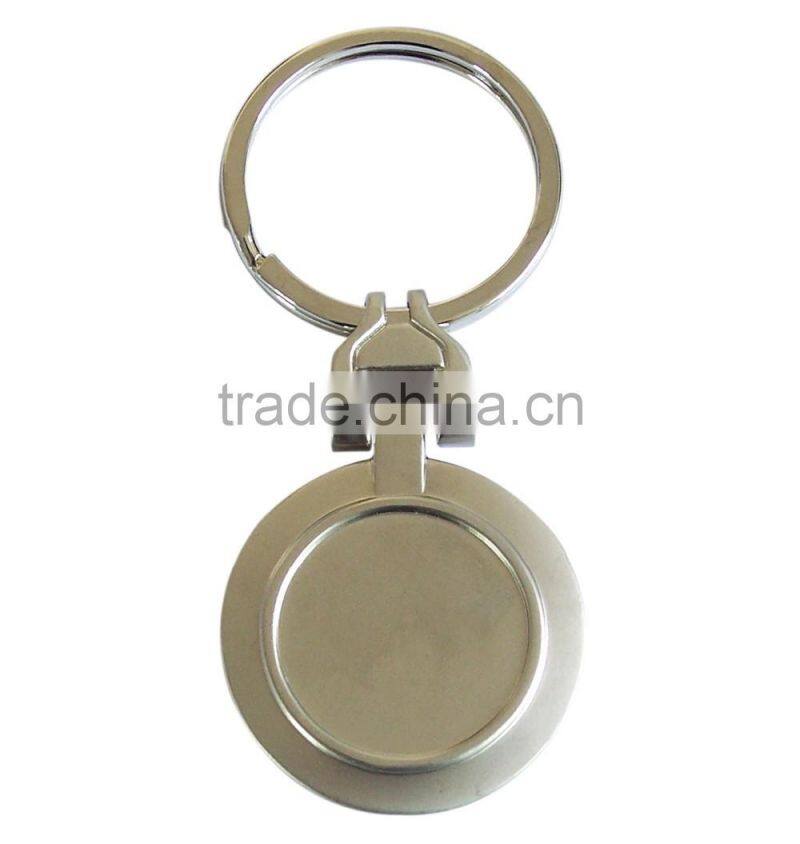 2016 Promotional Laser Engraved Round Metal Keychain