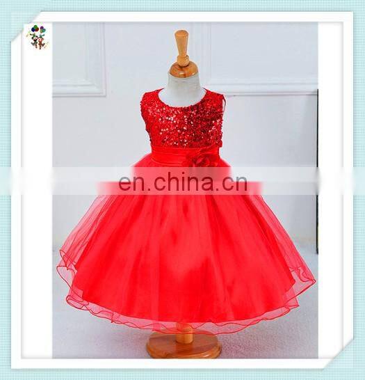 Cheap Party Fancy Red Gown Tulle Flower Girl Dresses HPC-3102