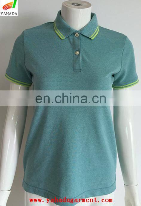 2016 ladies fashion top polo shirt, Lady's Hot -sale high quality apparel, hot sale polo t-shirt