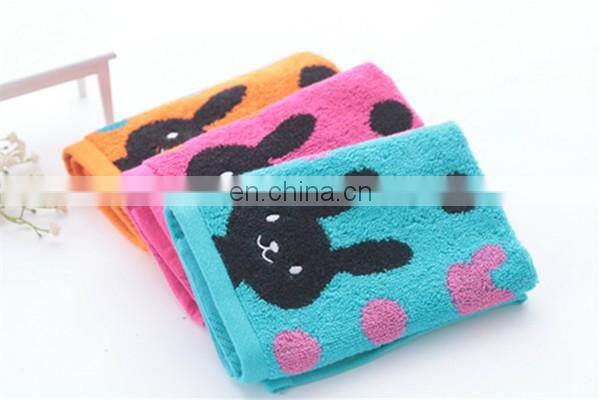 Cartoon pattern hand towel with jacquard design