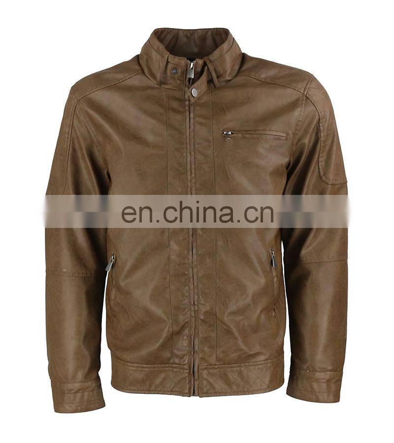 custom men high quality pu leather jacket