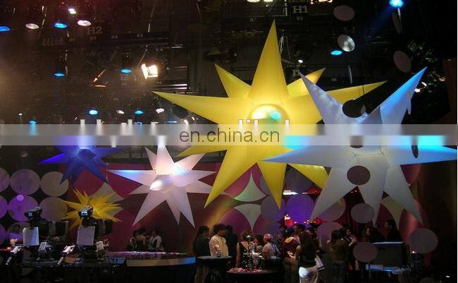 Party/Wedding/Club decorative lighting inflatable star, LED christmas inflatable star for ceiling hang