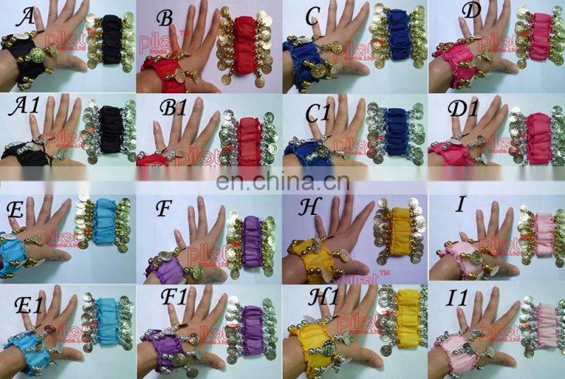 BestDance 16 style chose Gold/Silver Coins Belly Dance Arm Cuffs Wrist Bracelets super LOW PRICE
