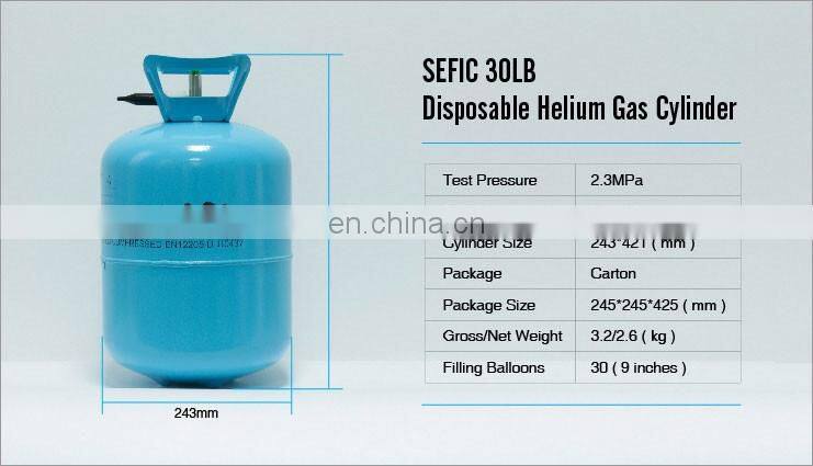 DOT TPED 50L cylinders factory gas for sale Disposable Balloon Helium Gas Cylinder