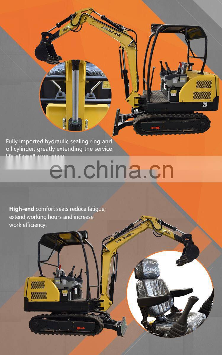Low fuel consumption 2 ton mini agricultural excavator for sale