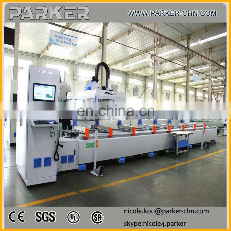 Aluminum Window Door Frame Making Machine 3 Axis CNC Double Head Cutting Saw