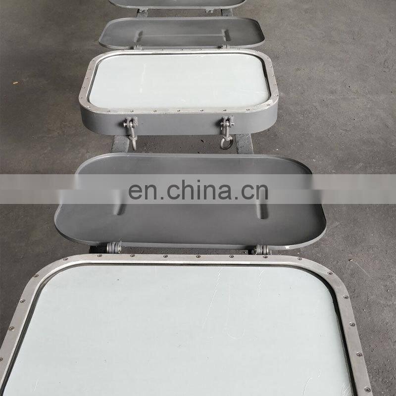 Custom Rectangular Aluminum Marine Window with Deadlight