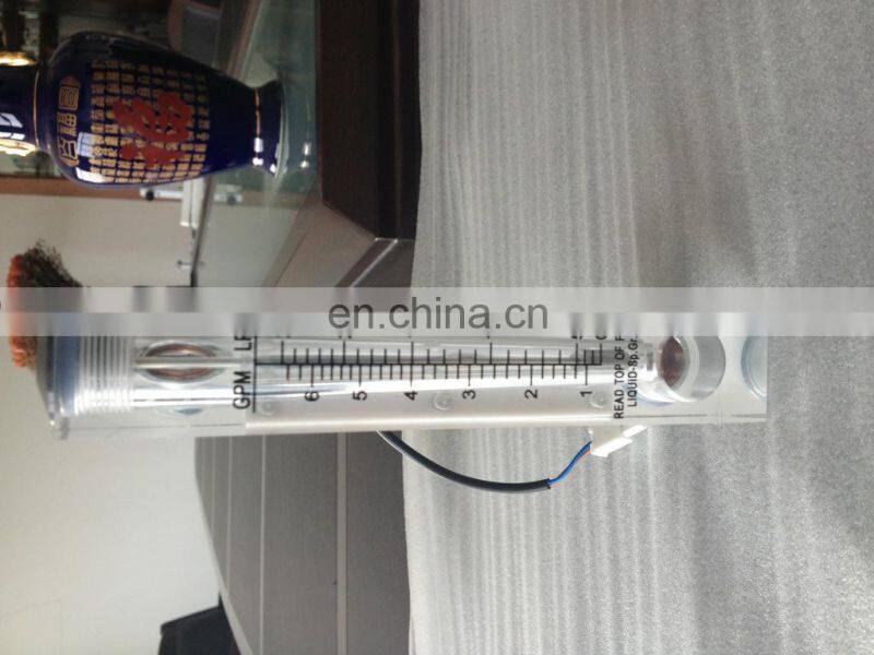 Plexiglass water meter with sensor