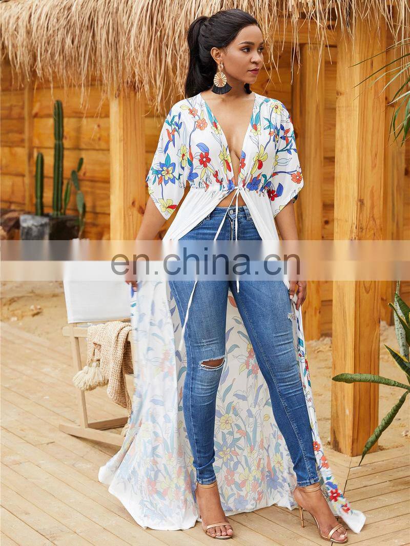 Cotton Beach Cover up 2019 Robe Plage Plus size Long Beach Tunic Swimsuit Cover up Kimono Beach Bathing suit Cover ups Swimwear