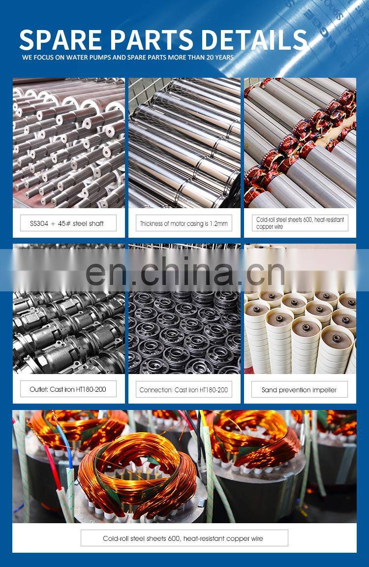 6SP series 20m3/h deep well submersible pump 6 inch